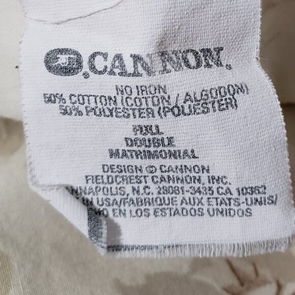 Vintage Cannon  Full Size Flat & Fitted Sheet Set  Floral Pattern - Picture 3 of 4